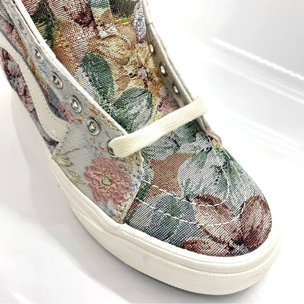VANS Sk8-Hi Tapestry Vintage Metallic Floral High Top Sneakers 5